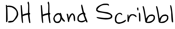 DH Hand Scribblies font preview